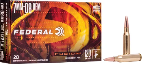 Federal 7mm-08 Remington 120gr BONDED SOFT POINT Brass – 20rd