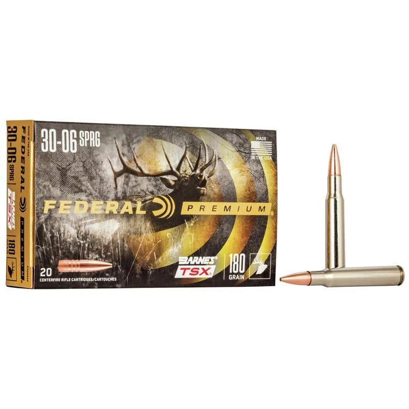 Federal .30-06 Springfield 180gr TSX Nickel-Plated Brass – 20rd