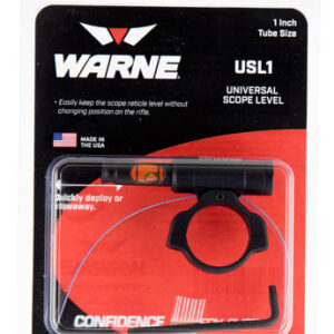 Warne USL1 Universal Scope Level  1" Tube Diameter Universal Aluminum Black