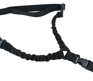 TacFire SL002B One Point Sling 30"-40" L Adjustable Double Bungee Black Nylon Webbing for Rifle