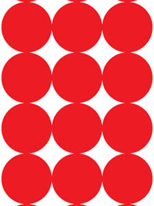 Pro-Shot P432M SplatterShot Repair Pasters Red 1" Self-Adhesive 432 Pasters