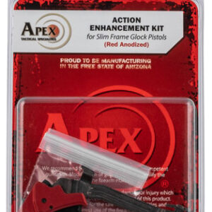 Apex Tactical 102157 Action Enhancement  Black/Red Drop-In Trigger, Compatible w/ Glock 43/43X/48 Right Hand
