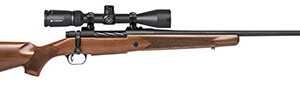 Mossberg 28124 Patriot  300 Win Mag Caliber with 3+1 Capacity, 24" Threaded/Fluted Barrel, Matte Blued Metal Finish & Walnut Stock Right Hand (Full Size) Includes Vortex Crossfire II 3-9x40mm Scope