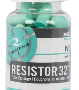 Radians FP70A25 Resistor Earplugs Foam 32 dB In The Ear Aqua Blue Adult 25 Pair