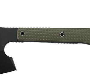 CRKT 2726 Jenny Wren Compact Compact 2.59" Tomahawk w/Spike Plain SK-5 Steel Blade, Green GRN Handle, 10.06" OAL, Includes Sheath