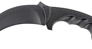 Cold Steel CS92R49 Karambit Rubber Trainer 4" Fixed Plain Black Santoprene Blade/Black Deep Checkered w/Ring Pommel Santoprene Handle