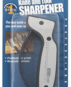 AccuSharp 040C Pro Sharpener Fixed Diamond Tungsten Carbide Sharpener Black/Silver Aluminum/Overmolded Rubber