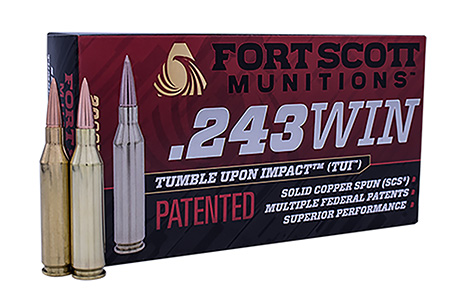 Fort-Scott .243 Winchester 80gr COPPER SOLID Brass – 20rd