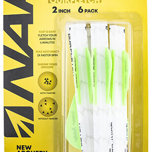 NAP NAP60638 Quickfletch Twister Fletching White Green/ 6 Pack