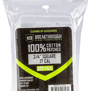 Breakthrough Clean BTCPS3/4375 Square Patches .17/.177 Cal 375 pieces