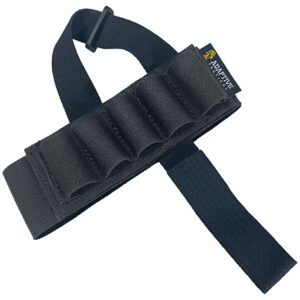 ADAPTIVE TACTICAL AT06400 Stock Mounted Shell Carrier  5rd Shotshells, Removable Black Nylon, Non Slip Loops, Adj. Stock Fit