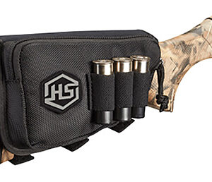 Hunters Specialties 01621 Buttstock Shell Holder  Shotgun Holds 3 Rounds Black Polyester
