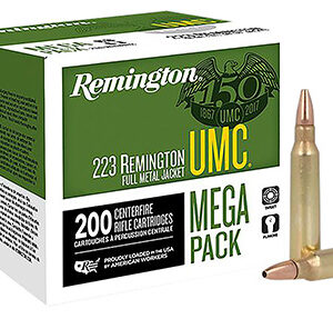 Remington Ammunition 23775 UMC Mega Pack 223 Rem 45 gr Jacket Hollow Point 200 Per Box/ 4 Cs