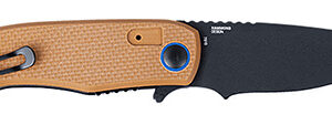 CRKT 7910 P.S.D. II 3.03" Folding Drop Point Plain Black EDP AUS-10 Blade, Coyote Tan Textured G10 Handle