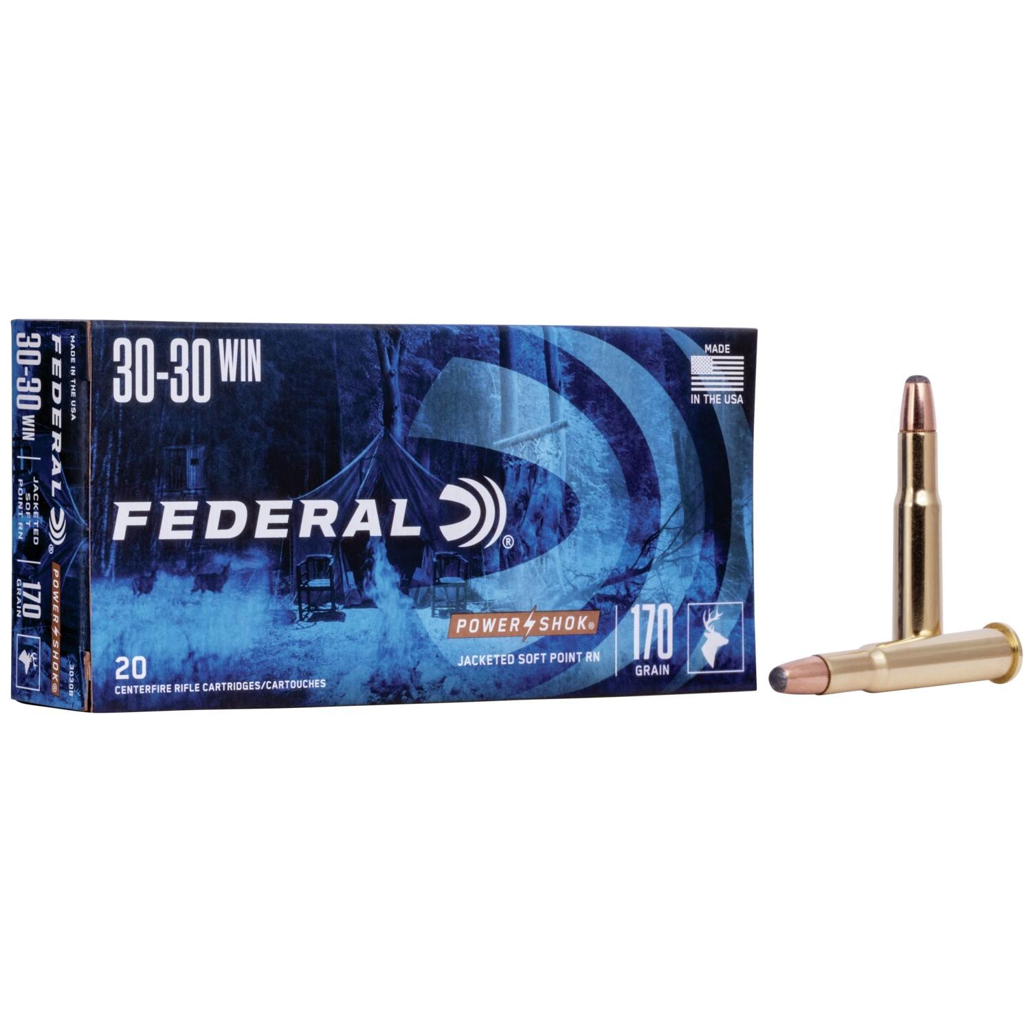 Federal .30-30 Winchester 170gr BONDED Brass – 20rd