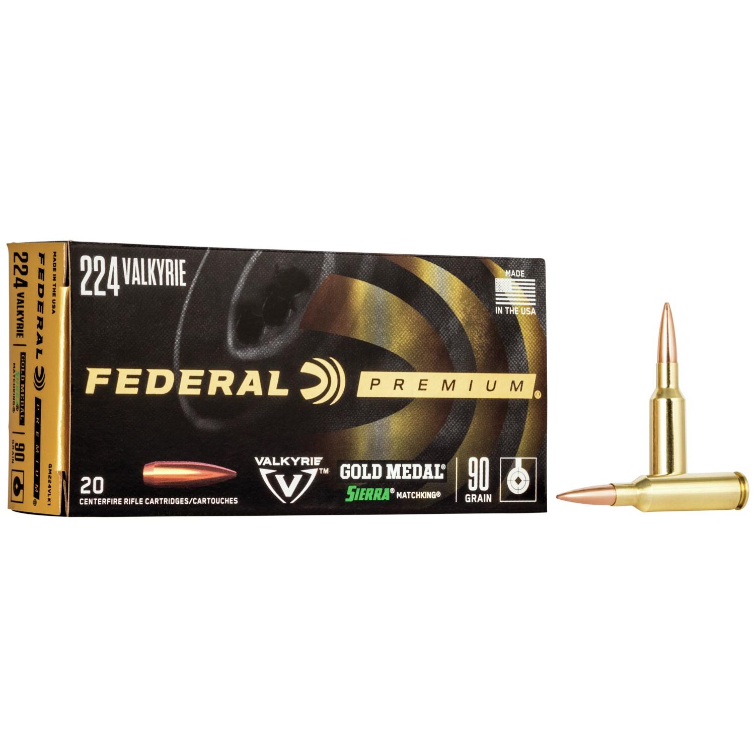 Federal .224 Valkyrie 90gr MATCHKING Brass – 20rd
