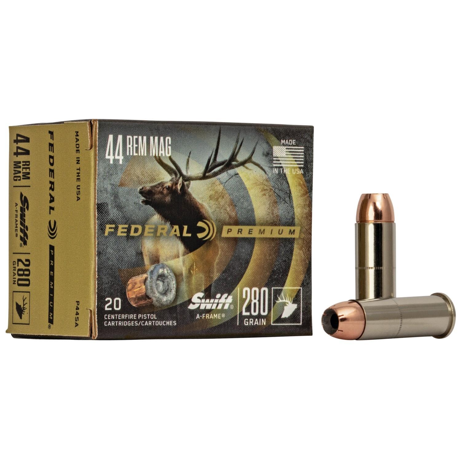 Federal .44 Magnum 280gr Nickel-Plated Brass – 20rd