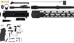 TacFire SSRK556LPK Lower Parts Kit Unassembled Rifle Kit 223 Rem/5.56x45mm NATO AR Platform  Aluminum 1/2"-28 tpi