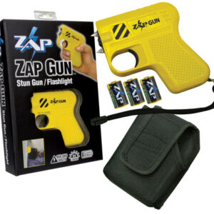 Zap ZAPGUN Zap Gun Stun Gun/Flashlight Range of Close Contact Yellow Plastic