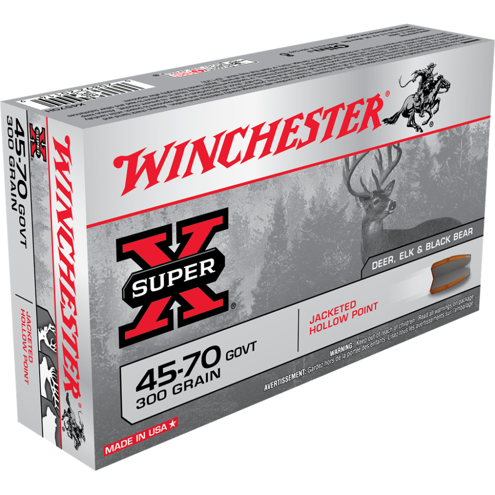 Winchester .45-70 Government 300gr JHP Brass – 20rd