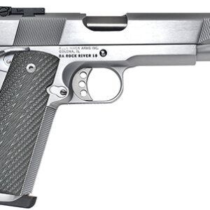 Rock River Arms PS2400 PS2400 Limited Match 45 ACP 7+1, 5" Stainless National Match Barrel, Brushed Chrome Serrated Steel Slide & Frame w/Beavertail, Black G10 Grip, Ambidextrous