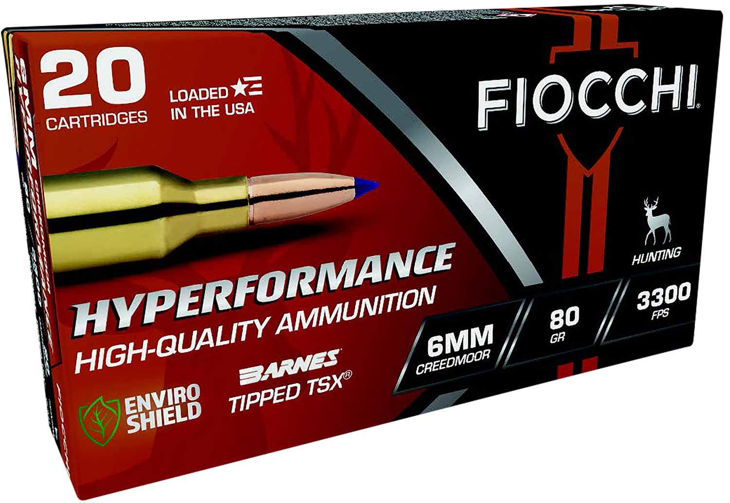 Fiocchi 6mm Creedmoor 80gr TSX Copper – 20rd