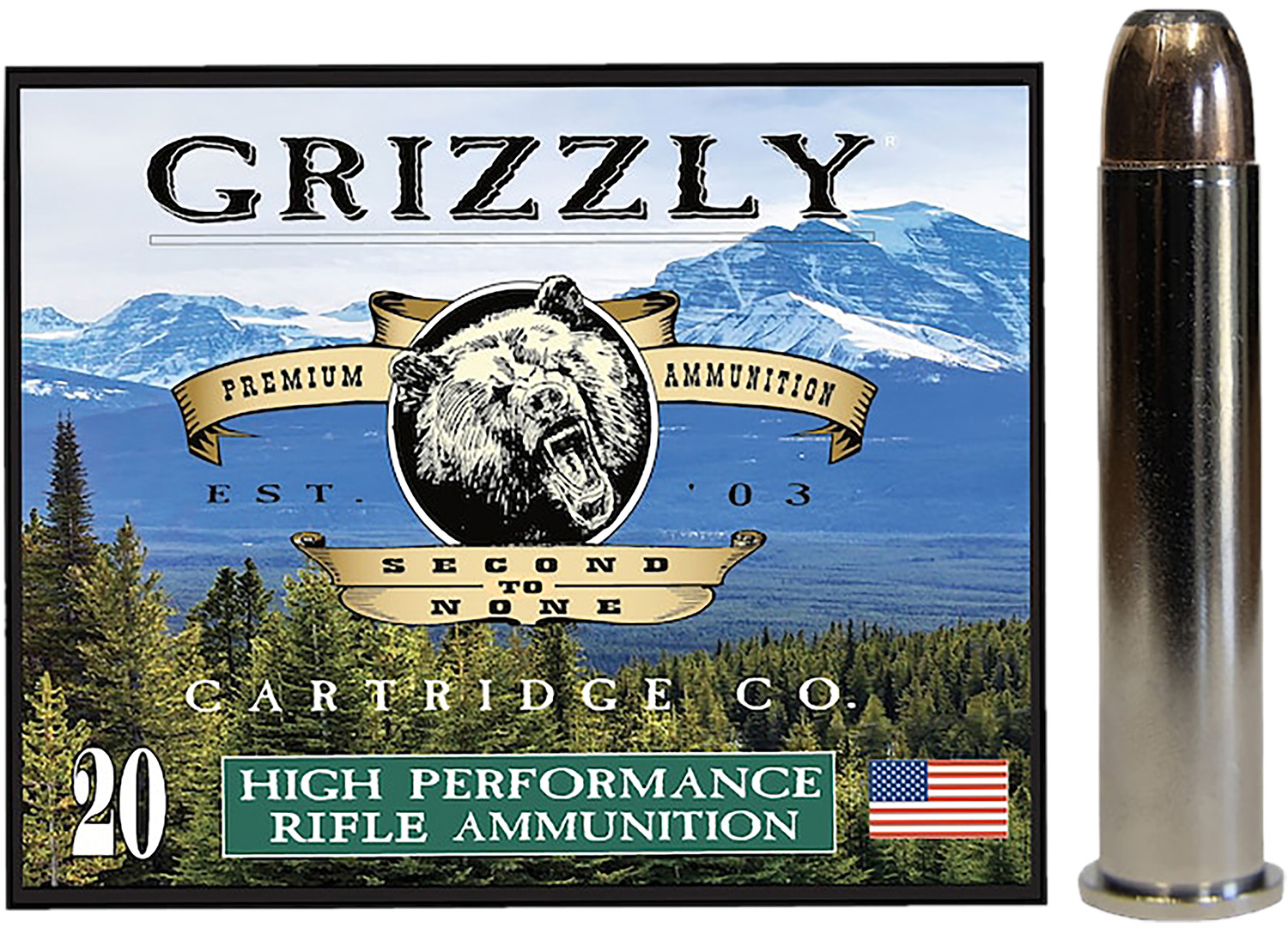 Grizzly-Ammo .45-70 Government 350gr BONDED – 20rd