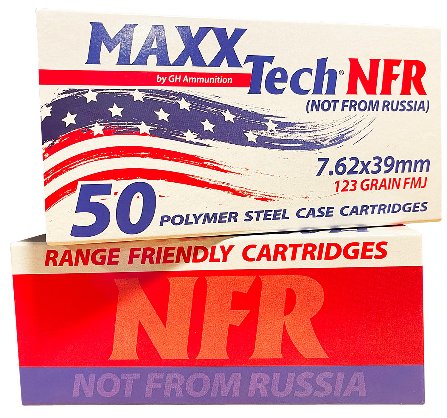 MaxxTech 7.62x39 123gr FMJ Steel – 50rd