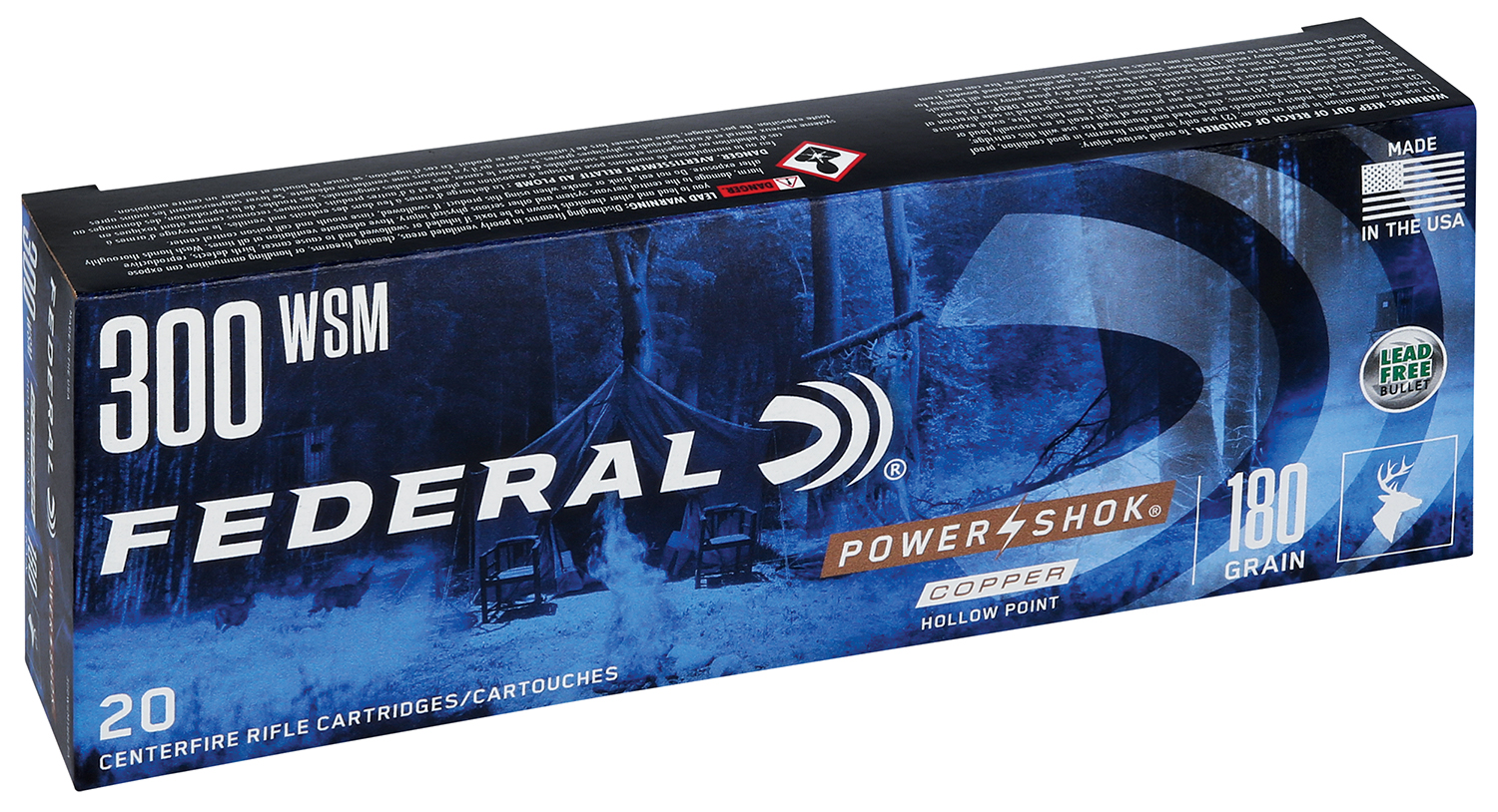 Federal .300 WSM 180gr COPPER HOLLOW POINT N/A – 20rd