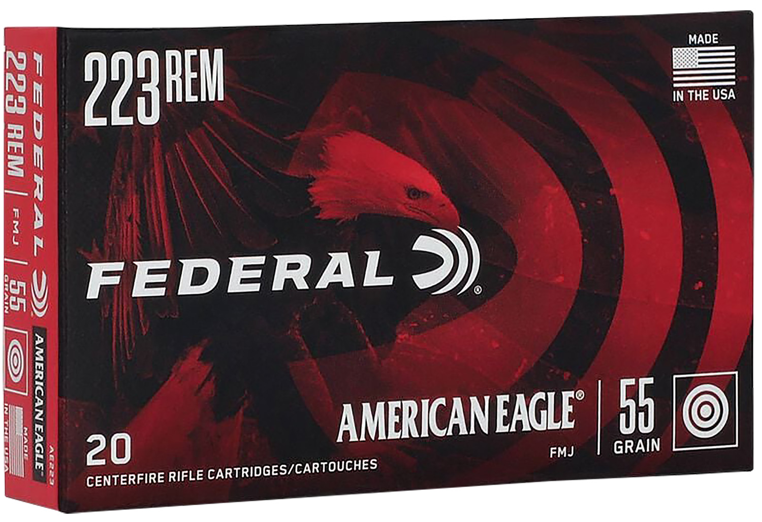 Federal .223 Remington 55gr FMJ Brass – 20rd
