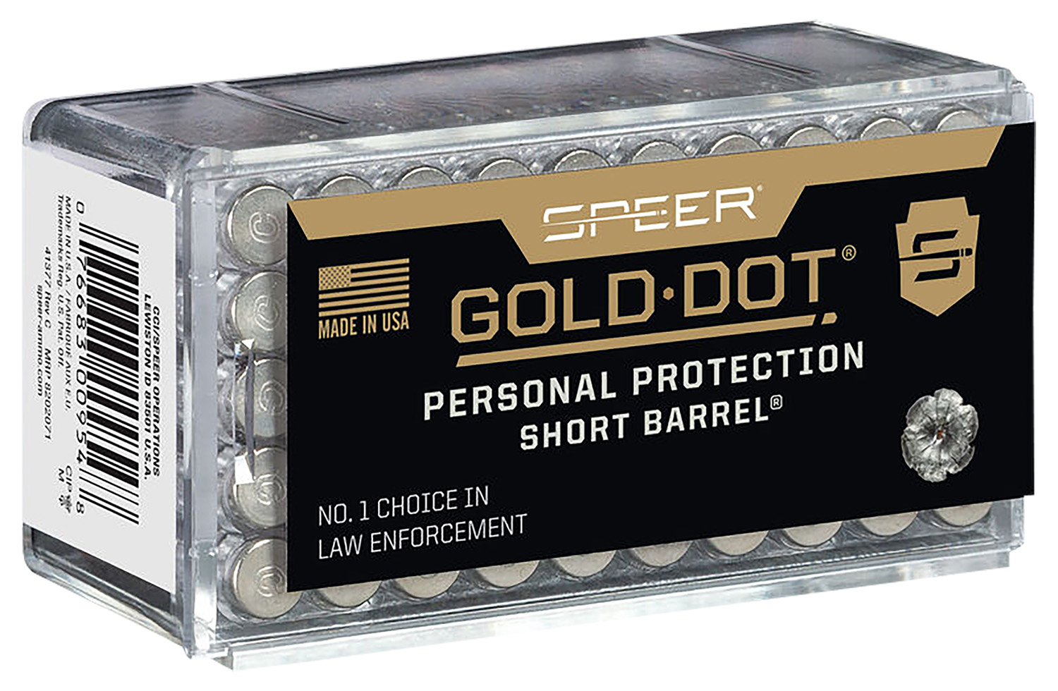 Speer .22 WMR 40gr GOLD DOT Nickel-Plated Brass – 50rd
