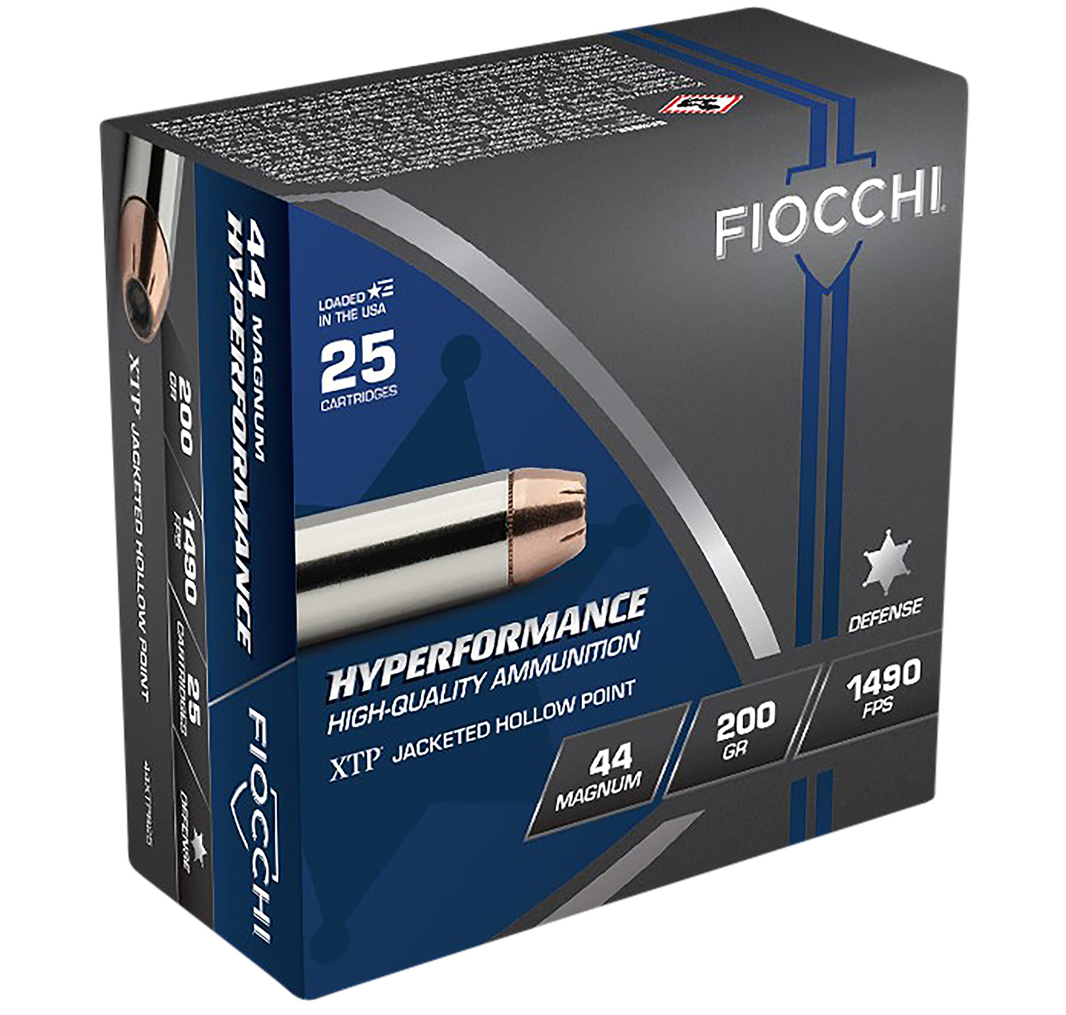 Fiocchi .44 Magnum 200gr XTP Brass – 25rd
