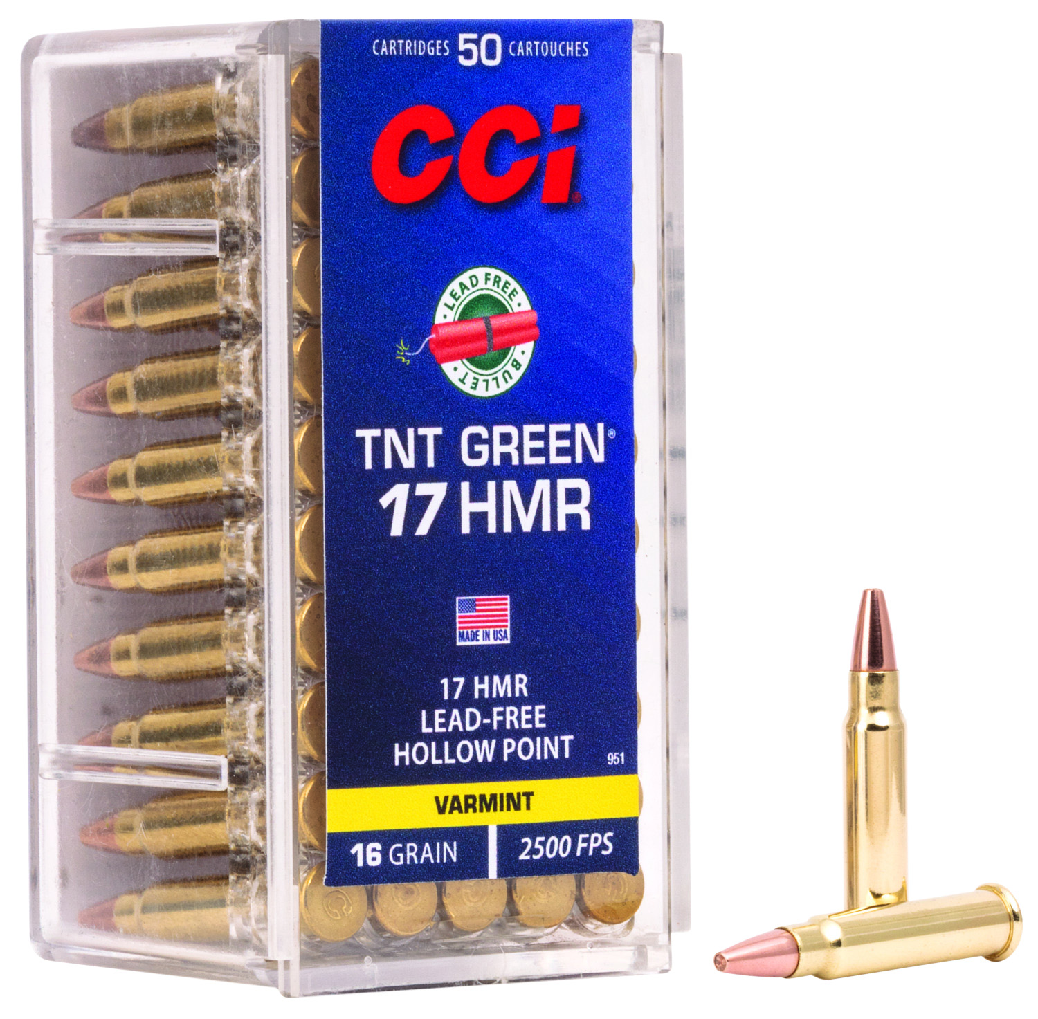 Cci .17 HMR 16gr V-MAX Brass – 50rd