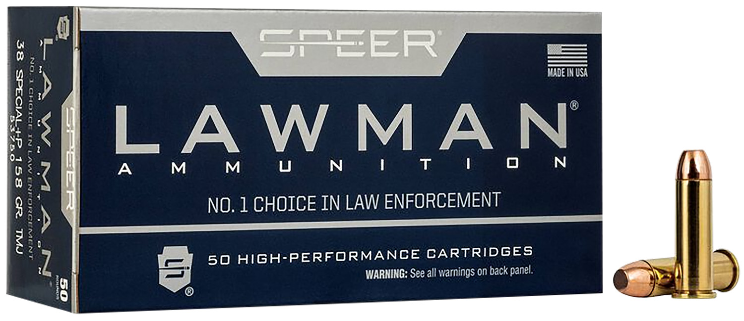 Speer .38 Special 158gr TMJ Brass – 50rd