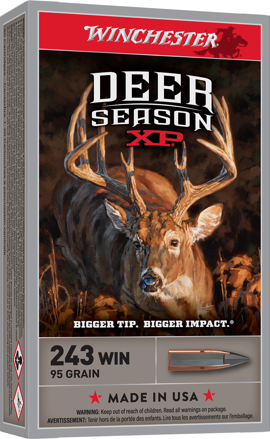 Winchester .243 Winchester 95gr Brass – 20rd